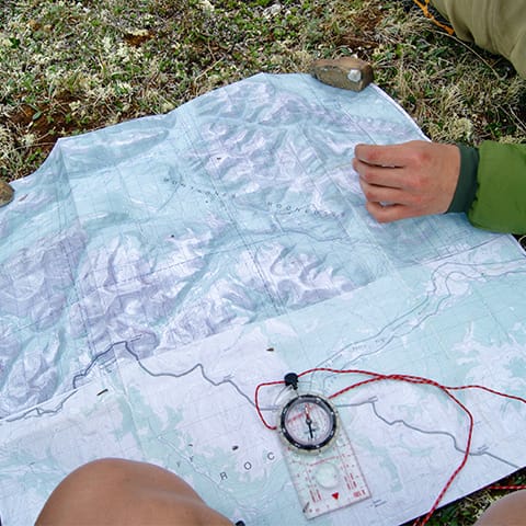 packing tips map compass