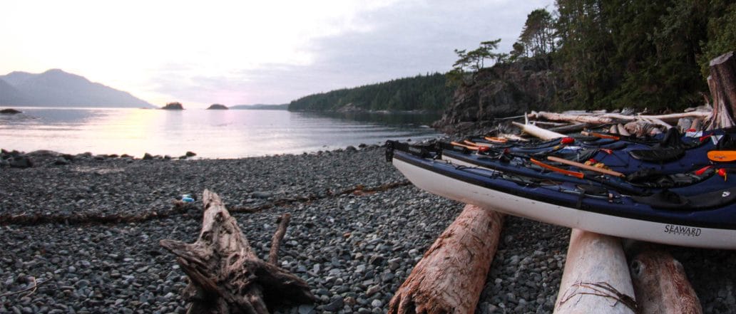 Image of a kayak on the beach