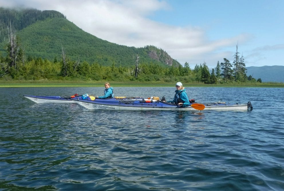Image of 2 kayaks in Clayoquot sound