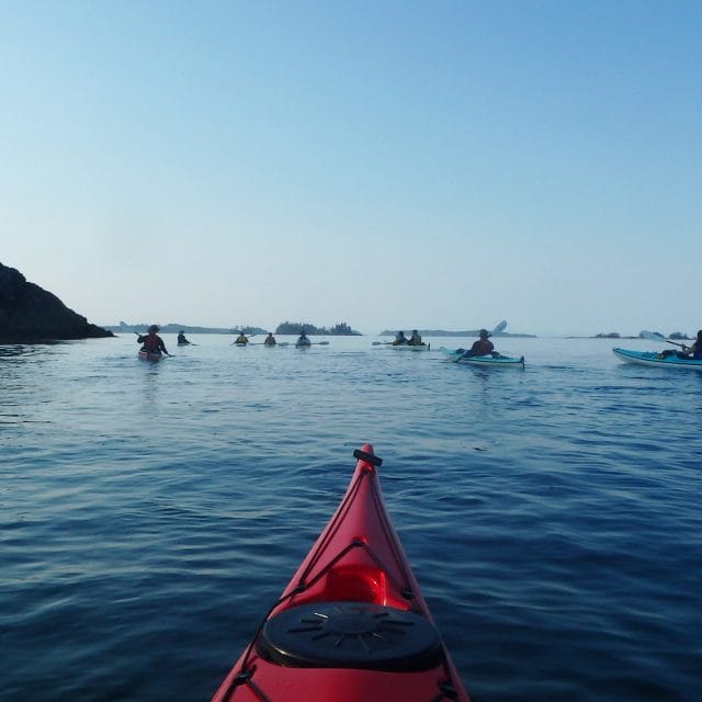 Image of kayaks on the ocean