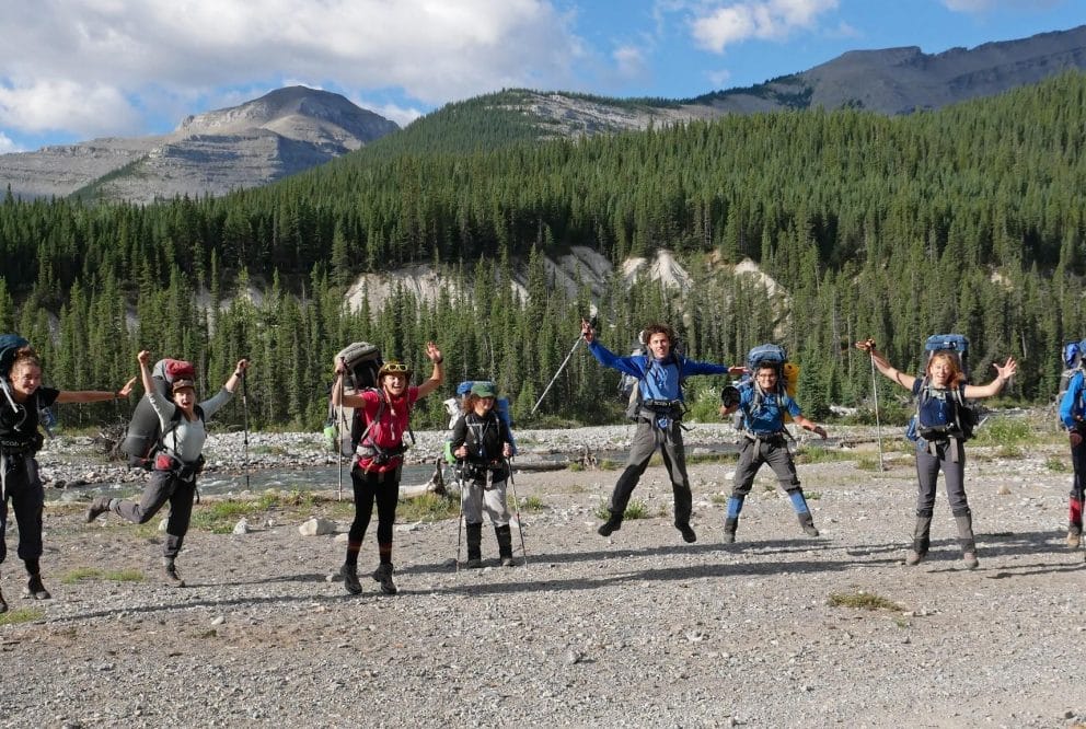Participants of an OBC trip in the Canadian Rocky Mountains