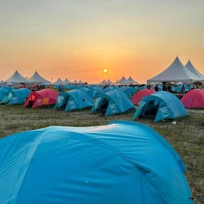 Overview of tents at the 25th World Jamboree in South Korea