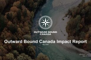 Text reads Outward Bound Canada Impact Report May 2020